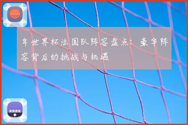 年世界杯法国队阵容盘点:豪华阵容背后的挑战与机遇
